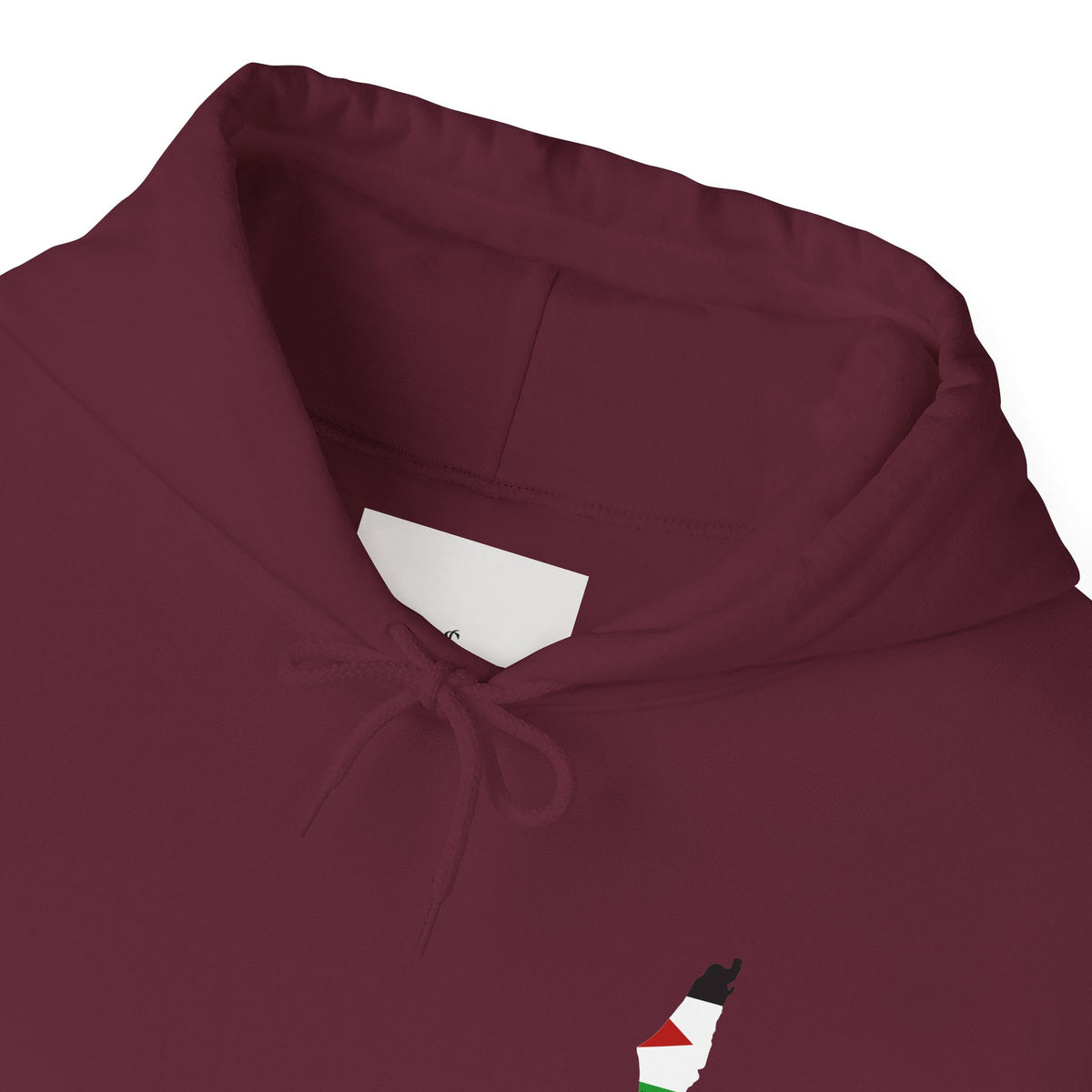 Minimalist Palestinian Flag Hoodie – Small Chest Emblem
