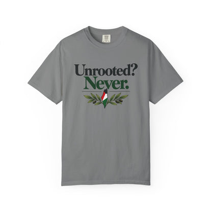 Unrooted? Never. T-Shirt — Botanical Resilience Graphic Tee
