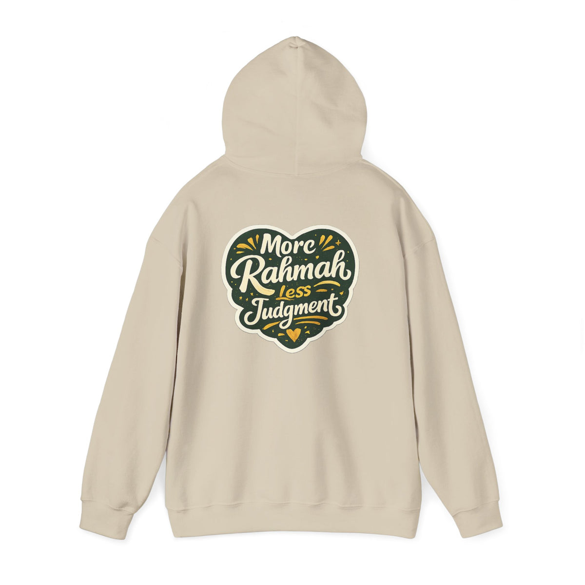 Hoodie — “More Rahmah Less Judgment” Inspirational Islamic Comfort Hoodie