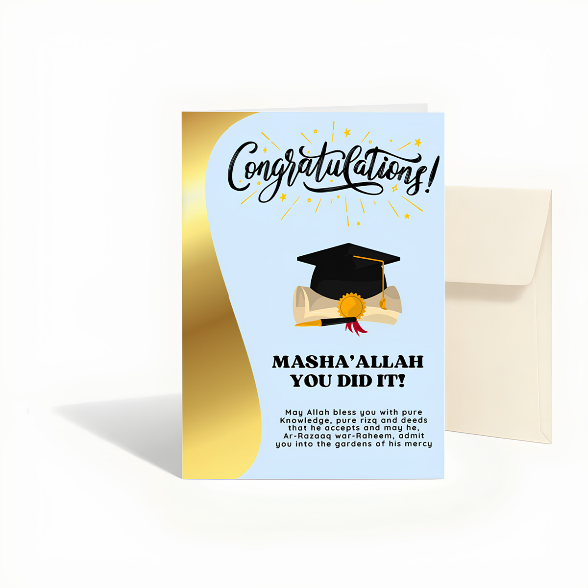 Masha’Allah You Did It Islamic Graduation Greeting Card