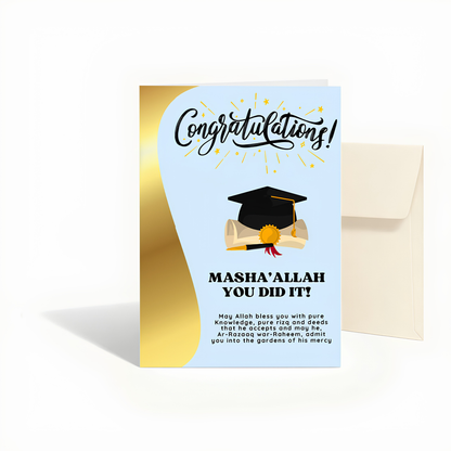 Masha’Allah You Did It Islamic Graduation Greeting Card