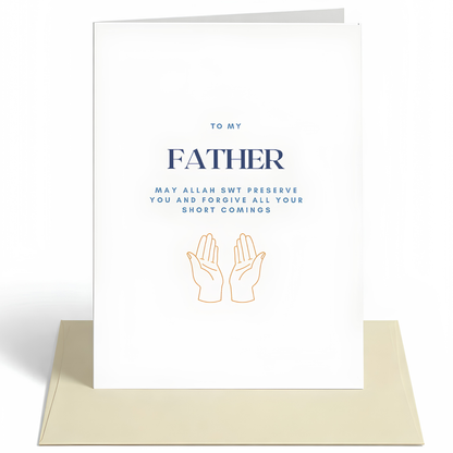 Islamic Father Greeting Card | Du’a Card for Dad