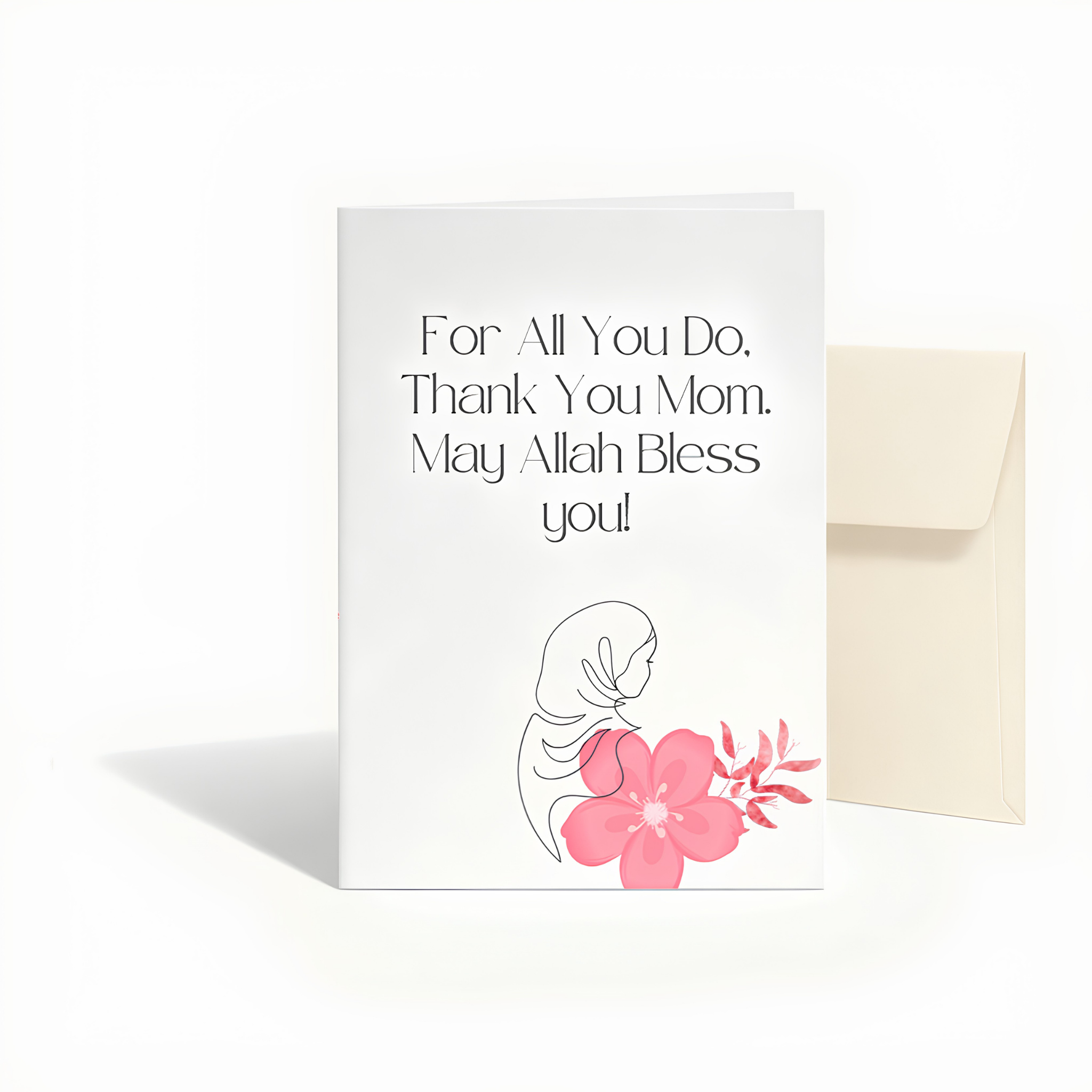Thank You Mom Islamic Greeting Card | Mother's day islamic card