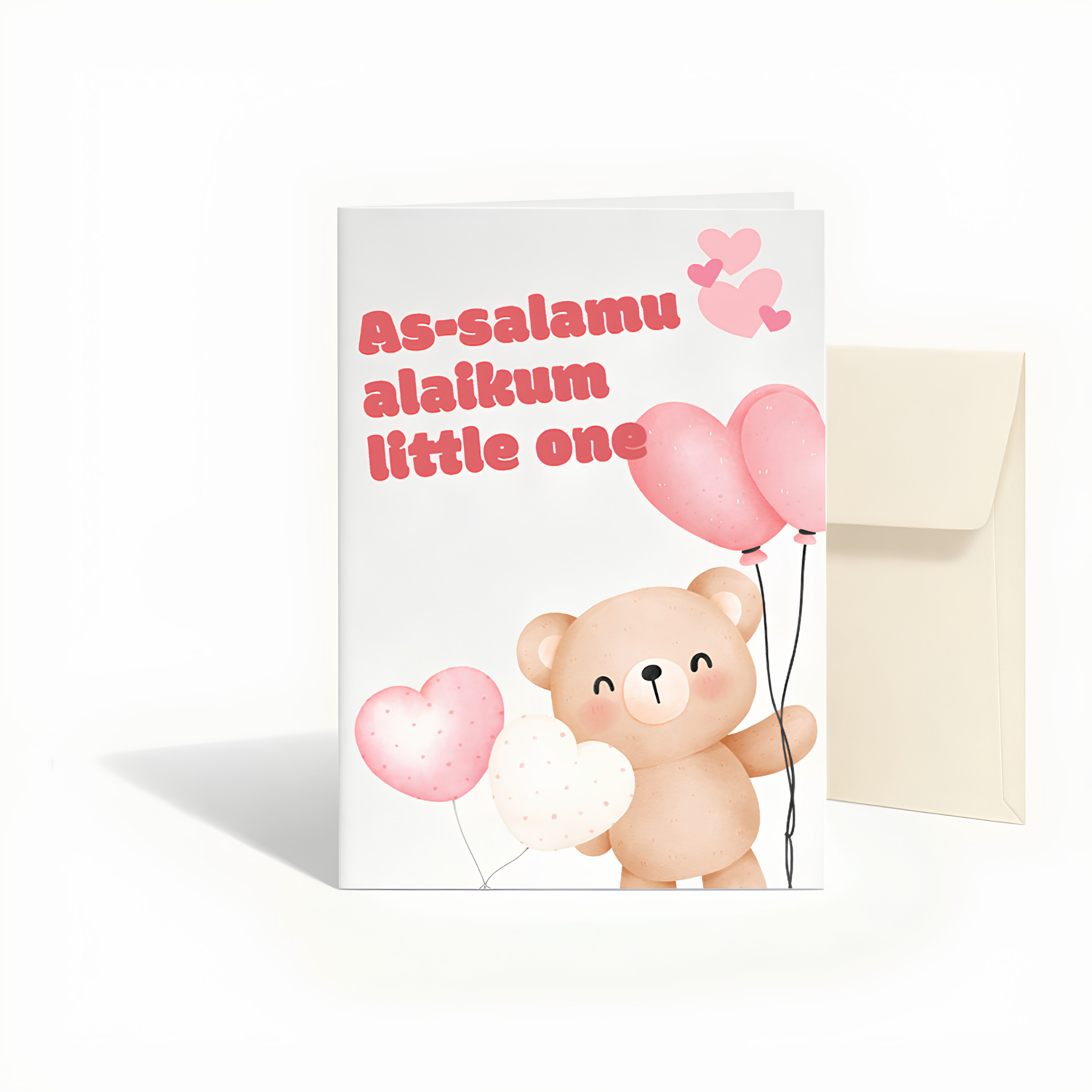Islamic Baby Girl Greeting Card | Newborn Du’a Card