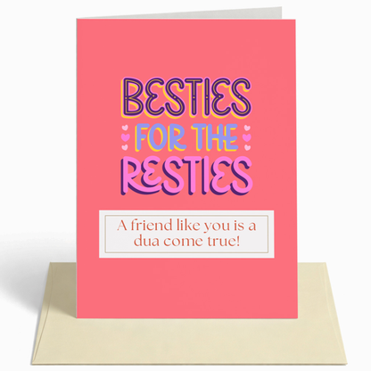Bestie for the Restie Islamic Friendship Greeting Card