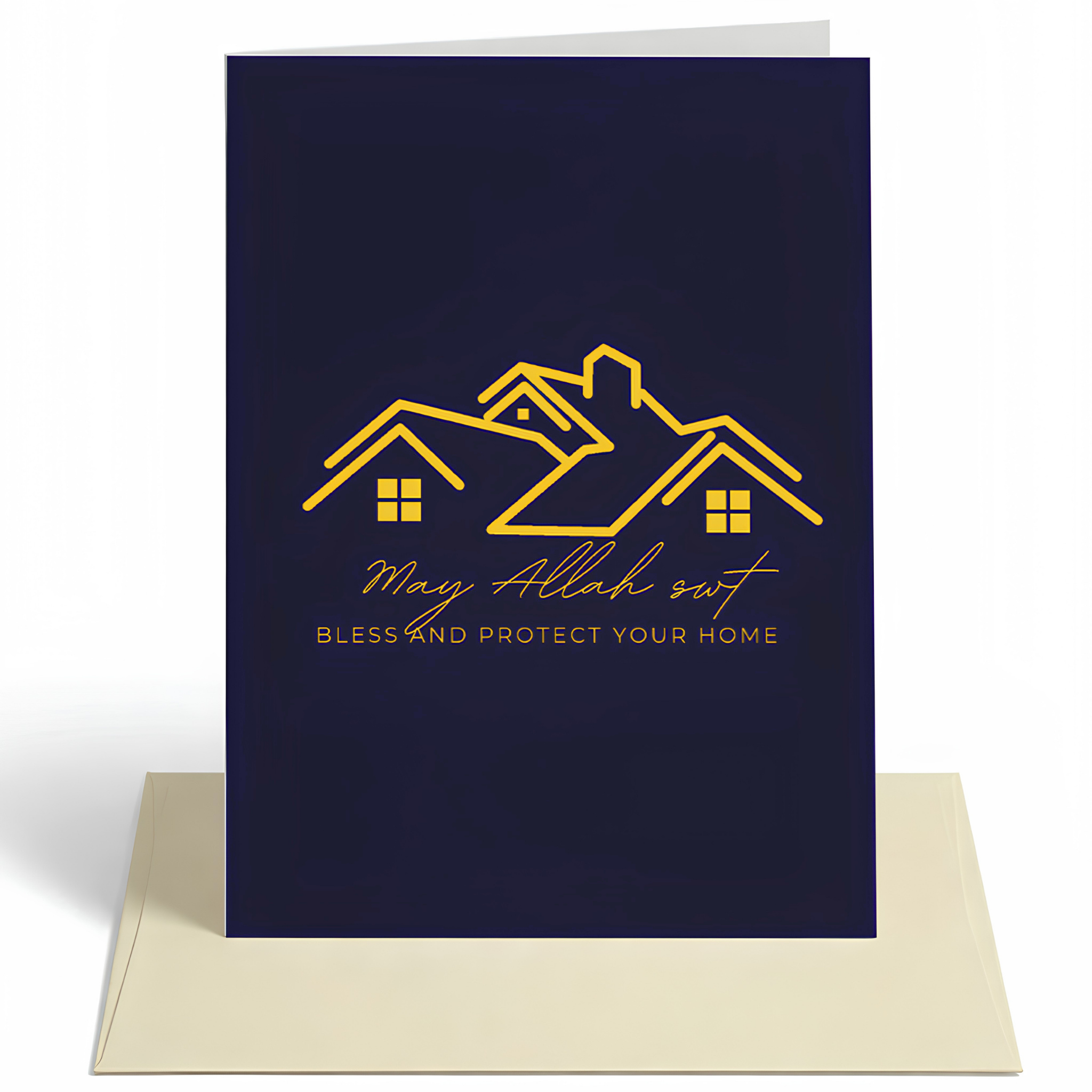 May Allah Bless and Protect Your Home Islamic Greeting Card | Islamic Housewarming Greeting Card