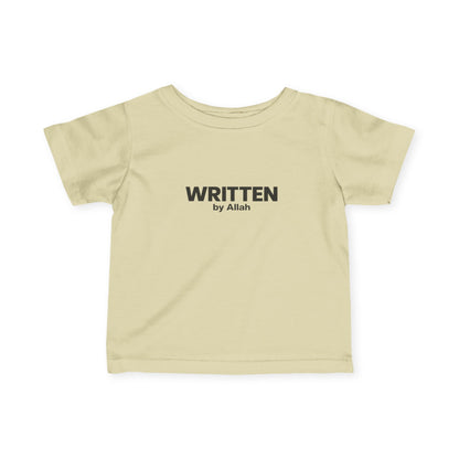 Infant Tee - "WRITTEN by Allah" Minimal Islamic Baby Shirt