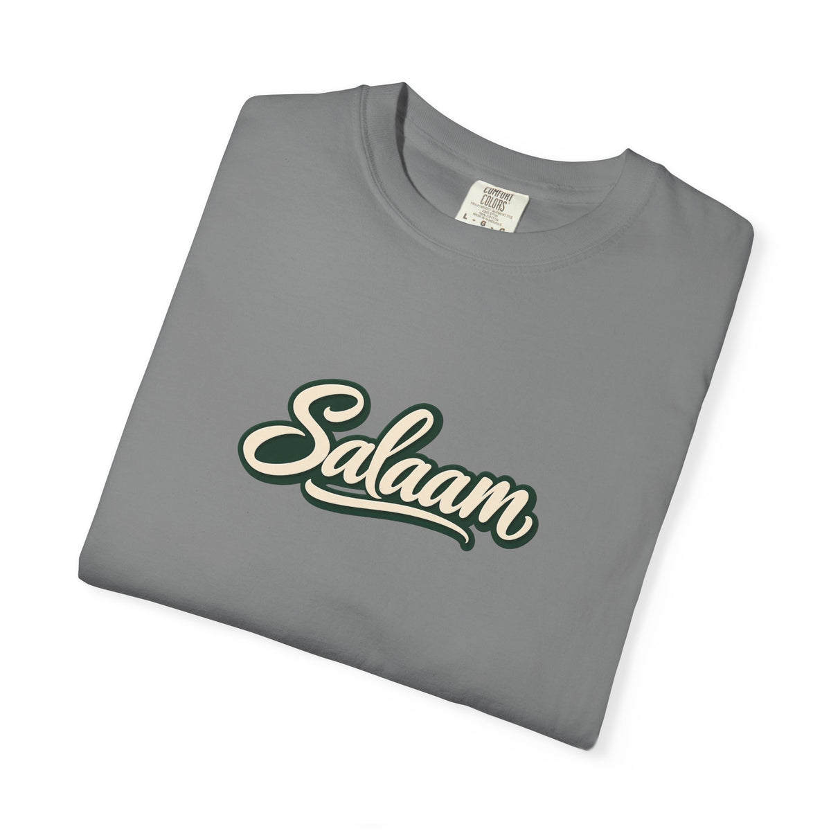 Salaam Script T-Shirt — Casual Islamic Greeting Tee