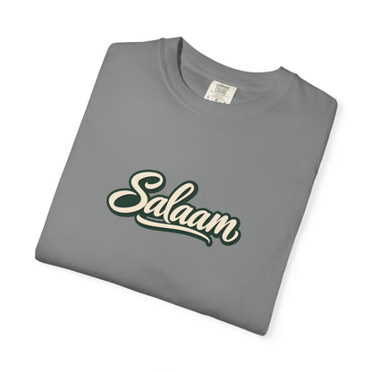 Salaam Script T-Shirt — Casual Islamic Greeting Tee