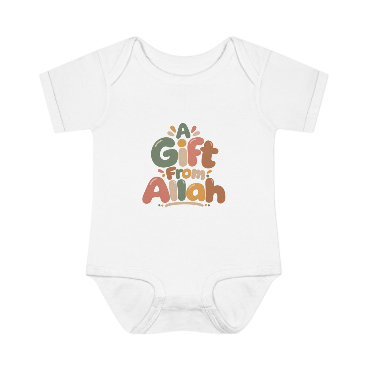 Infant Bodysuit — "A Gift From Allah" Baby Onesie, Islamic Newborn Gift