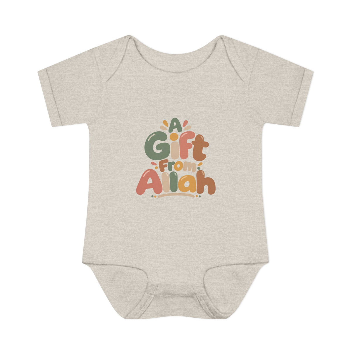 Infant Bodysuit — "A Gift From Allah" Baby Onesie, Islamic Newborn Gift