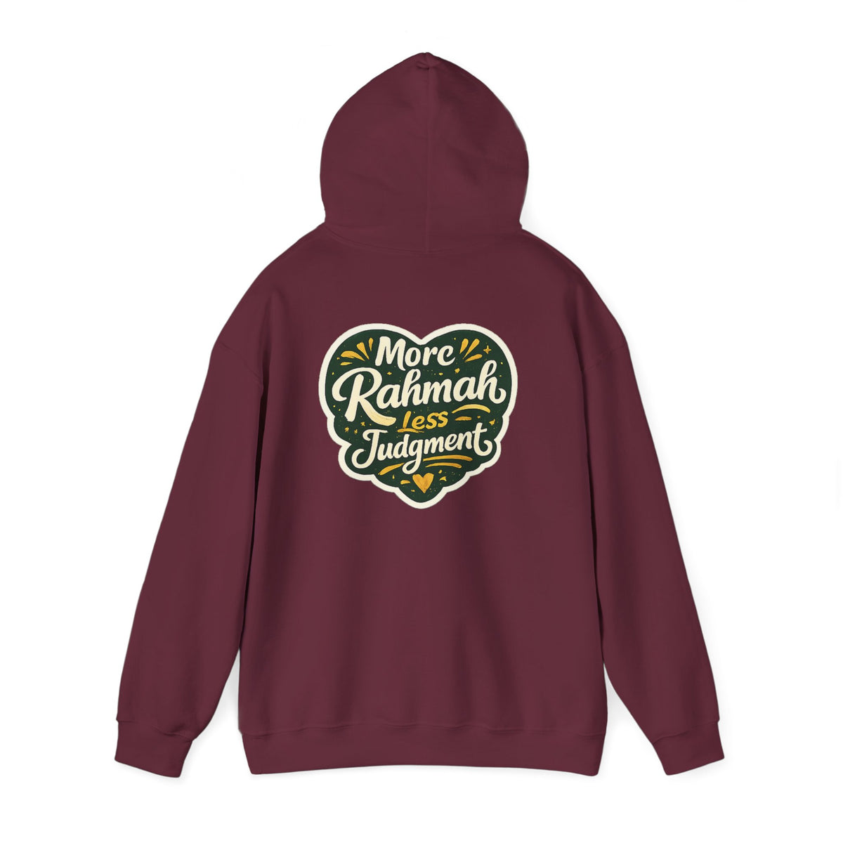 Hoodie — “More Rahmah Less Judgment” Inspirational Islamic Comfort Hoodie
