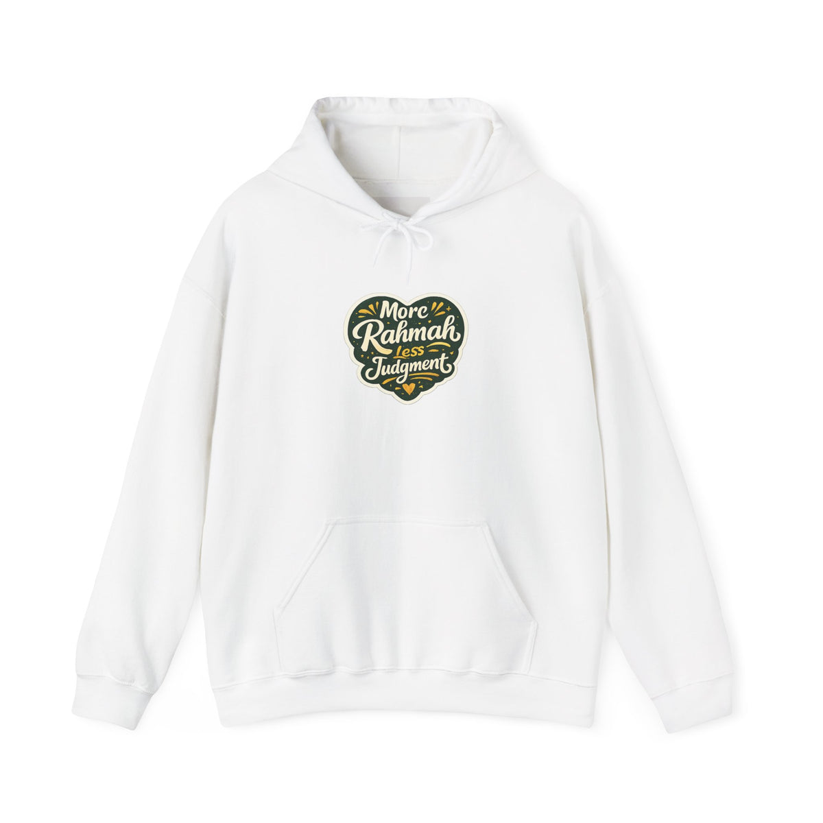 Hoodie — “More Rahmah Less Judgment” Inspirational Islamic Comfort Hoodie