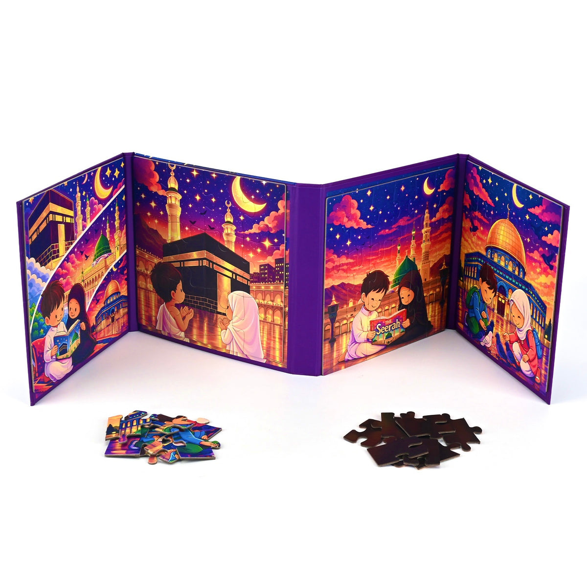 My First Islamic Puzzle Book – Magnetic Puzzle Book for Muslim Kids | Makkah, Madinah & Al-Aqsa | Islamic Educational Toy Ages 3+