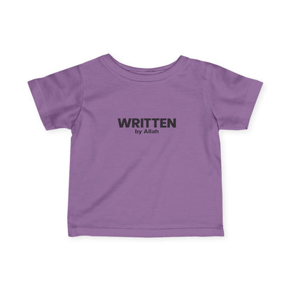 Infant Tee - "WRITTEN by Allah" Minimal Islamic Baby Shirt