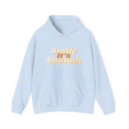 Smile It's Sunnah Hoodie — Retro Yellow Script Hoodie