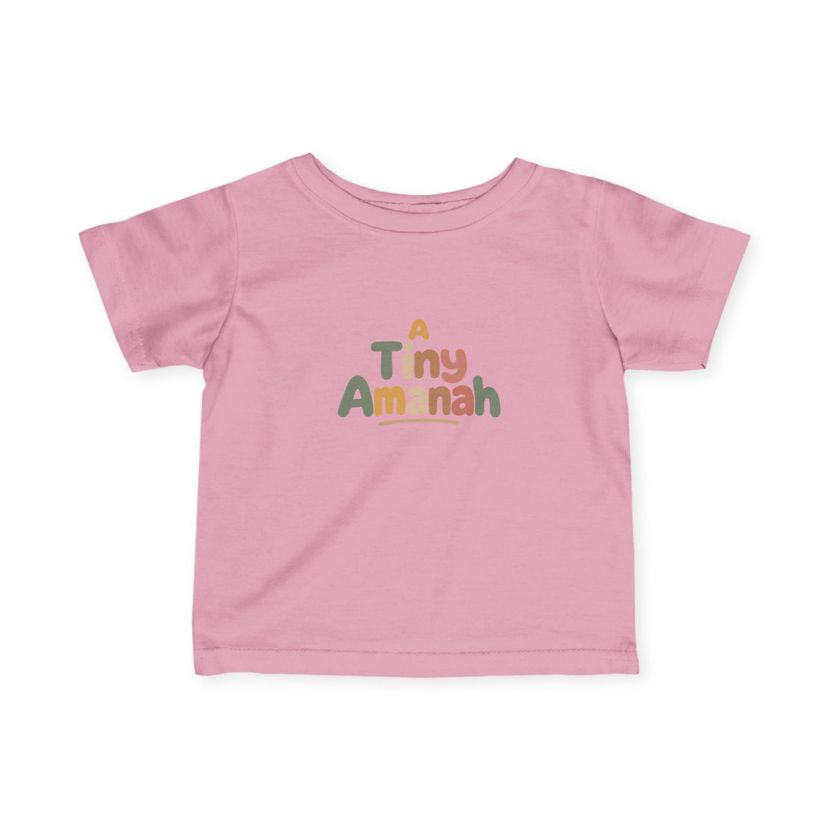 Infant Tee — "A Tiny Amanah" Colorful Retro Baby Shirt