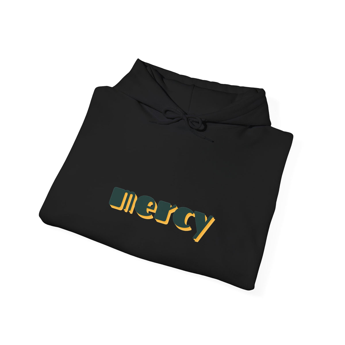Mercy Retro Text Hoodie — Minimal Spiritual Comfort Sweatshirt