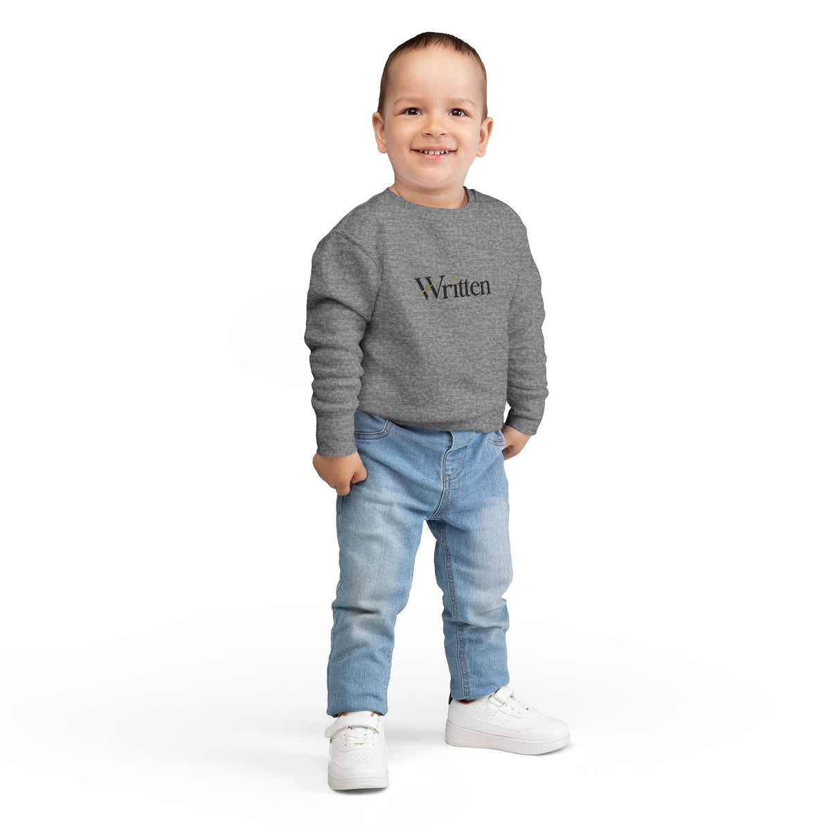 Toddler Sweatshirt "Written" – Cozy Neutral Kids Pullover