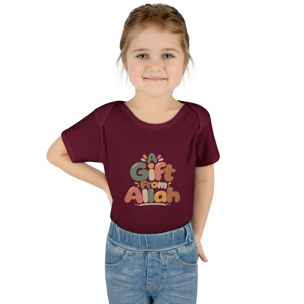 Infant Bodysuit — "A Gift From Allah" Baby Onesie, Islamic Newborn Gift