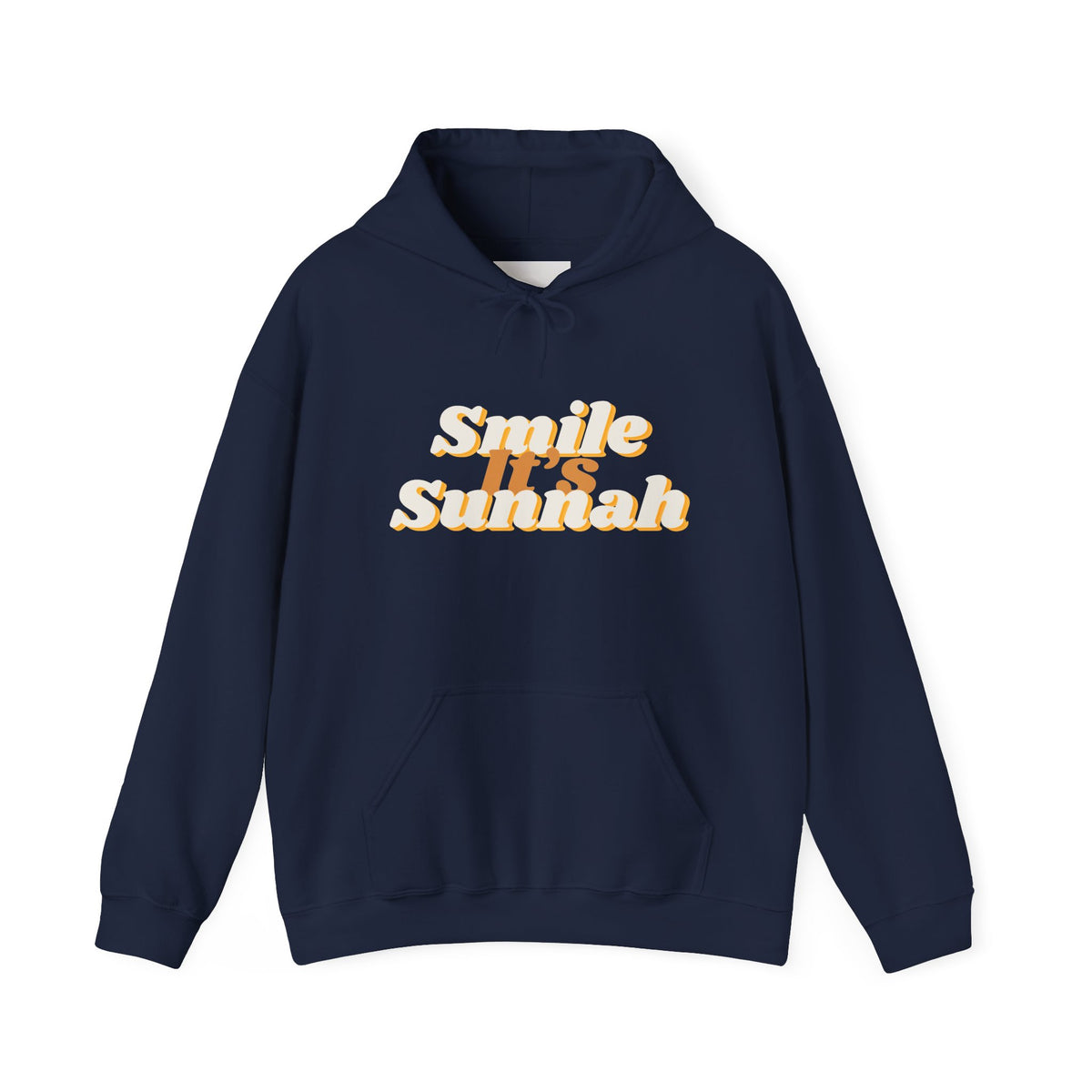 Smile It's Sunnah Hoodie — Retro Yellow Script Hoodie