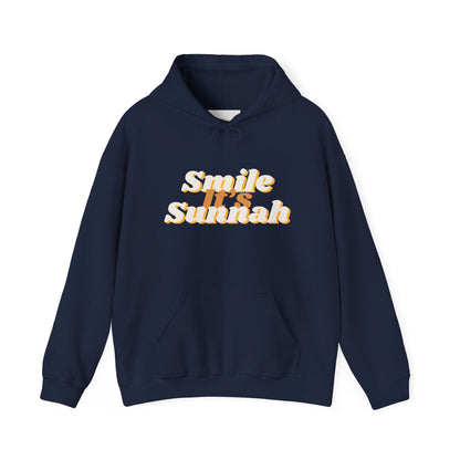 Smile It's Sunnah Hoodie — Retro Yellow Script Hoodie