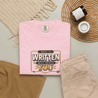 Inspirational 'Written Will Reach You' Graphic T-Shirt