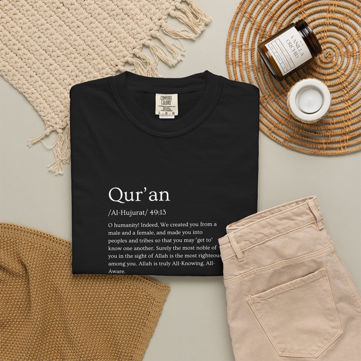 Qur'an Verse Graphic T-Shirt — Islamic Faith Typography Tee