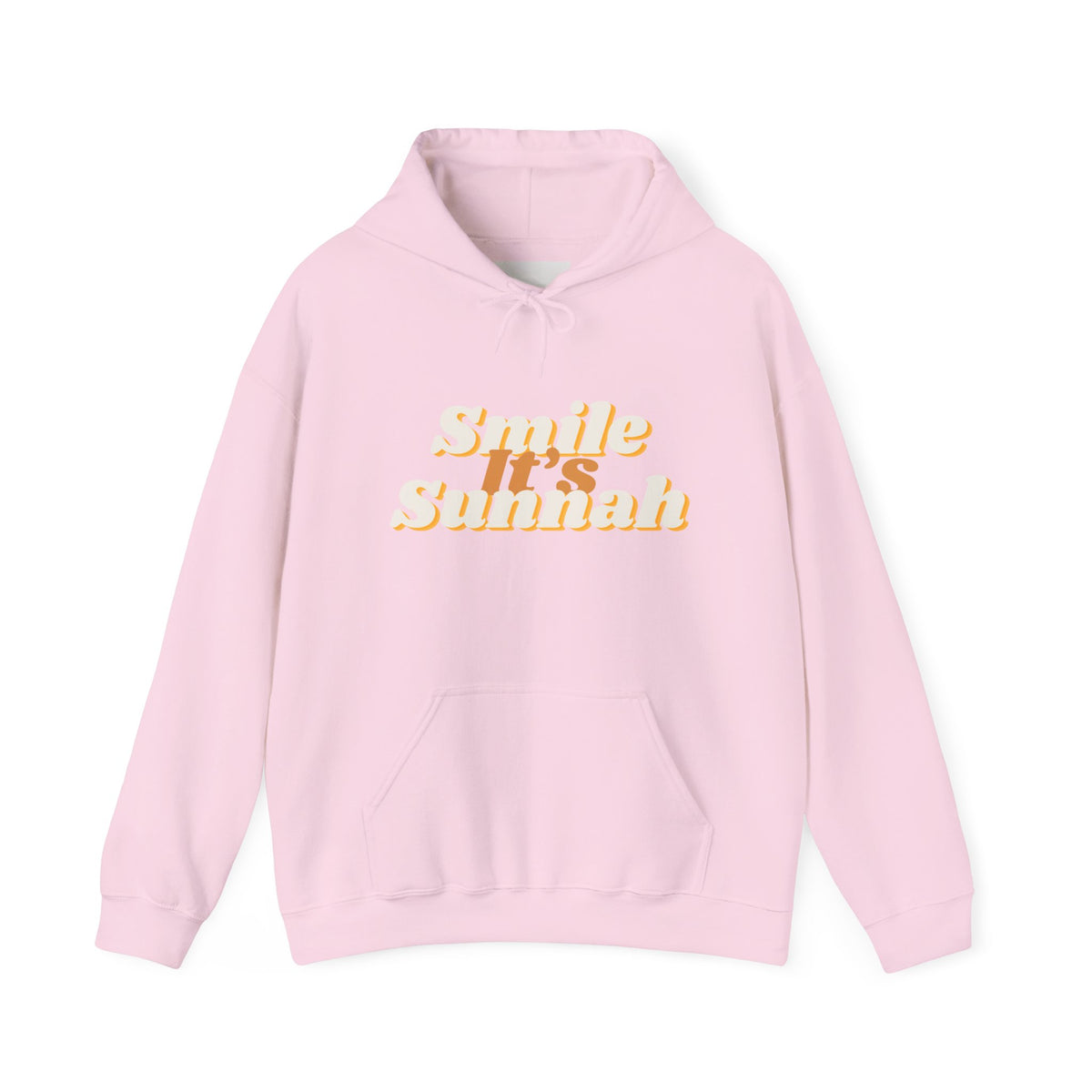 Smile It's Sunnah Hoodie — Retro Yellow Script Hoodie