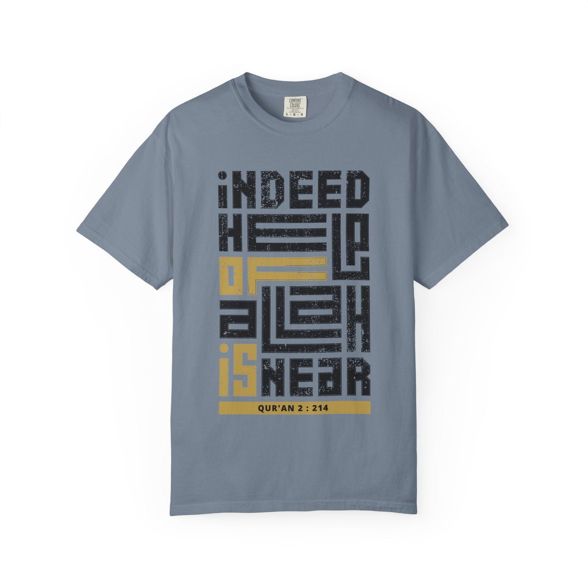 Indeed Help Of Allah Is Near T-Shirt — Qur'an 2:214 Islamic Calligraphy Tee