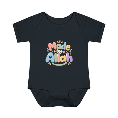 Made by Allah Baby Bodysuit — Pastel Islamic Newborn Onesie