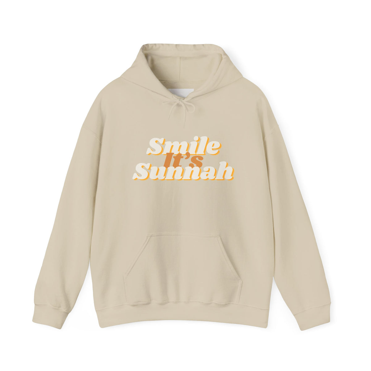 Smile It's Sunnah Hoodie — Retro Yellow Script Hoodie