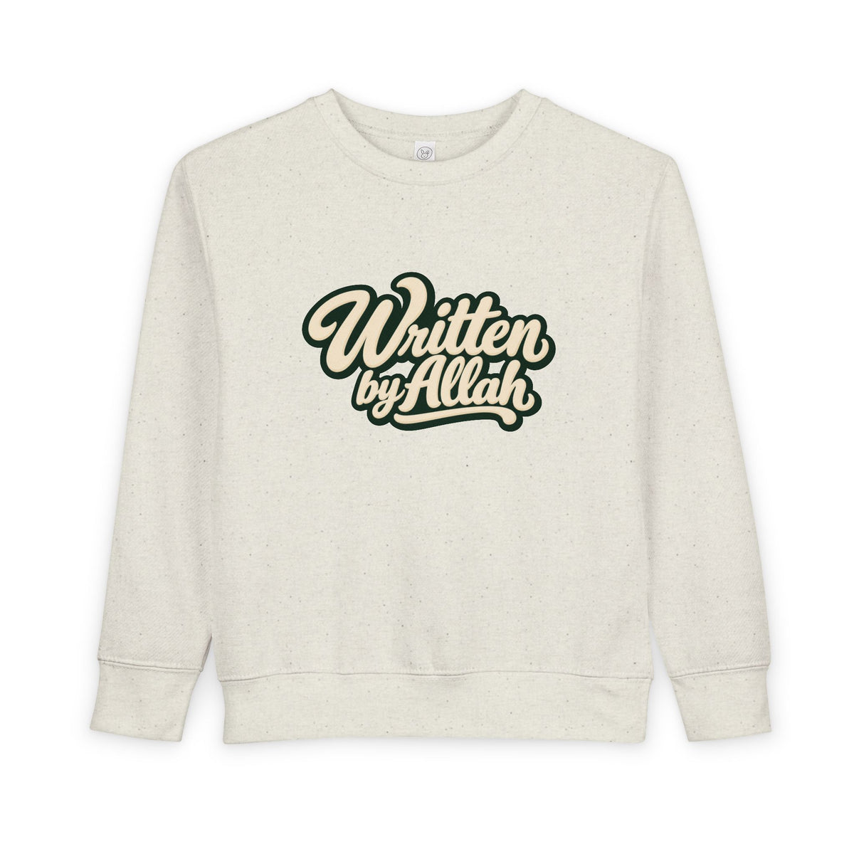 Toddler Sweatshirt - "Written by Allah" Cute Islamic Kids Crewneck, Nursery Gift for Muslim Toddlers