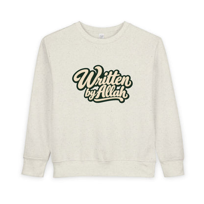 Toddler Sweatshirt - "Written by Allah" Cute Islamic Kids Crewneck, Nursery Gift for Muslim Toddlers