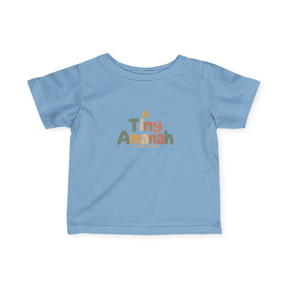 Infant Tee — "A Tiny Amanah" Colorful Retro Baby Shirt
