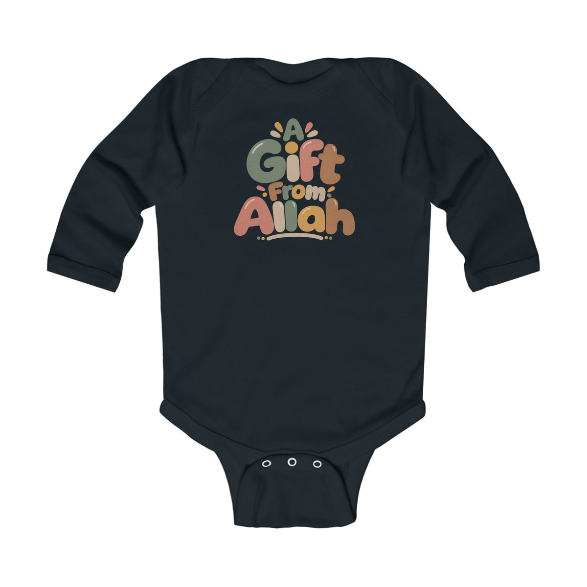 Infant Bodysuit - "A Gift From Allah" Cute Islamic Baby Long Sleeve Onesie