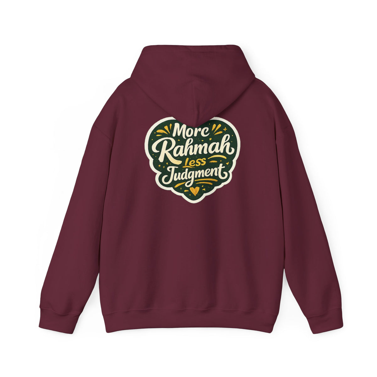 Hoodie — “More Rahmah Less Judgment” Inspirational Islamic Comfort Hoodie
