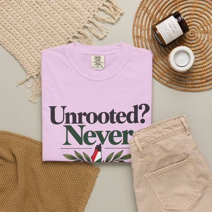 Unrooted? Never. T-Shirt — Botanical Resilience Graphic Tee