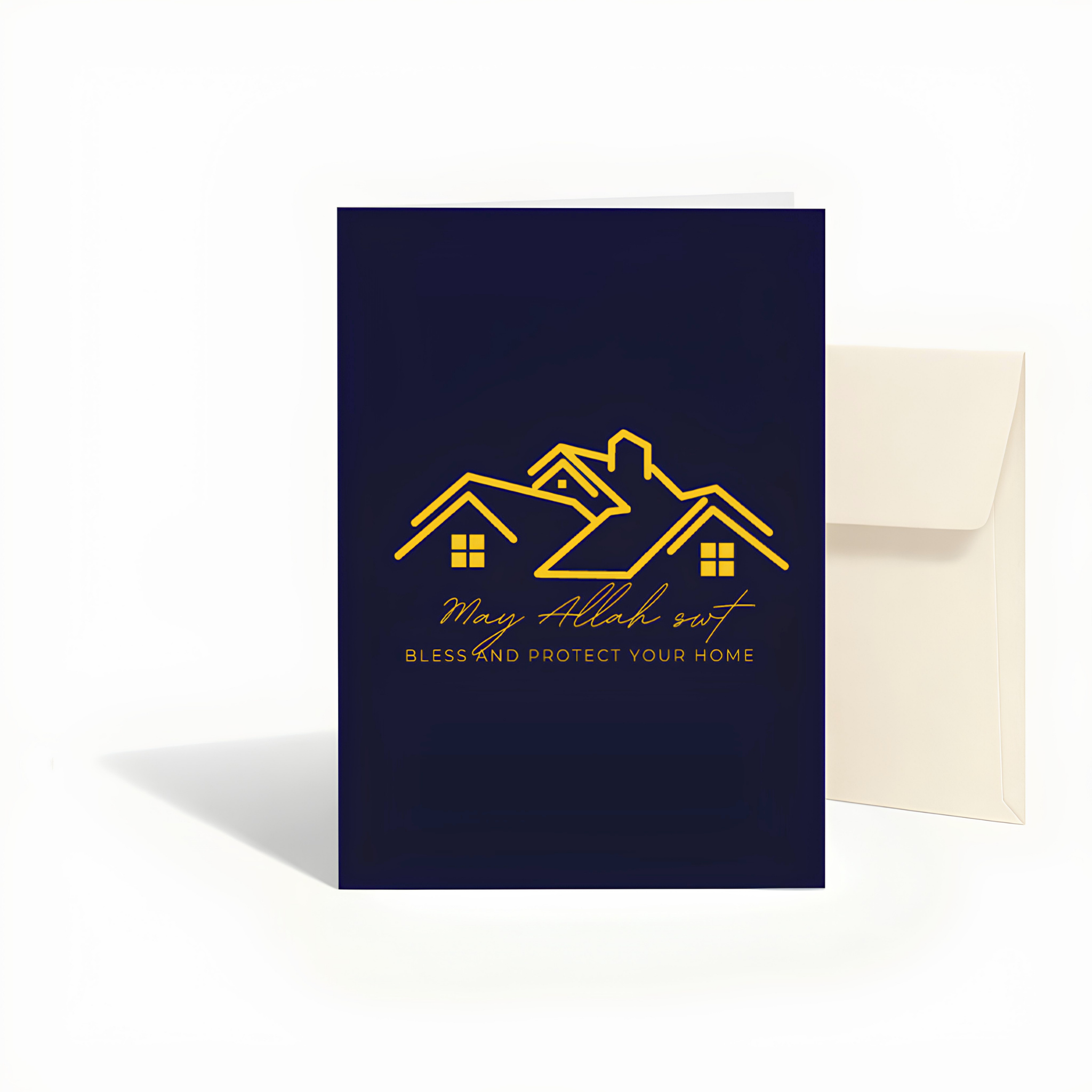 May Allah Bless and Protect Your Home Islamic Greeting Card | Islamic Housewarming Greeting Card