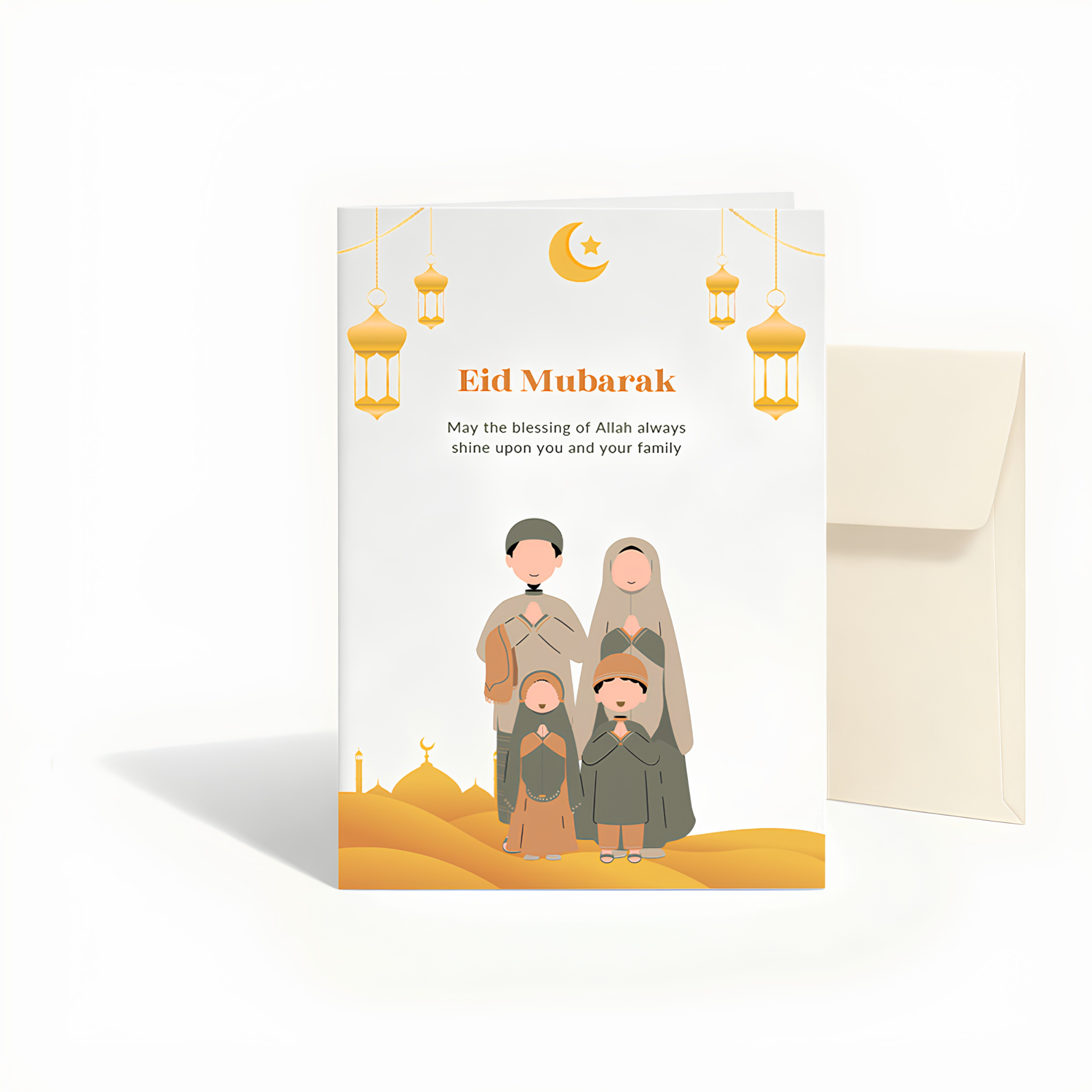 Eid Mubarak Blessings for You and Your Family Greeting Card