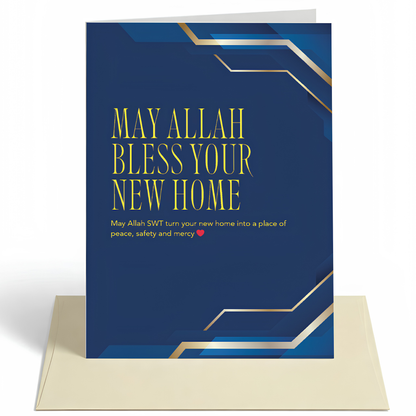 May Allah Bless Your New Home | Islamic Housewarming Greeting Card