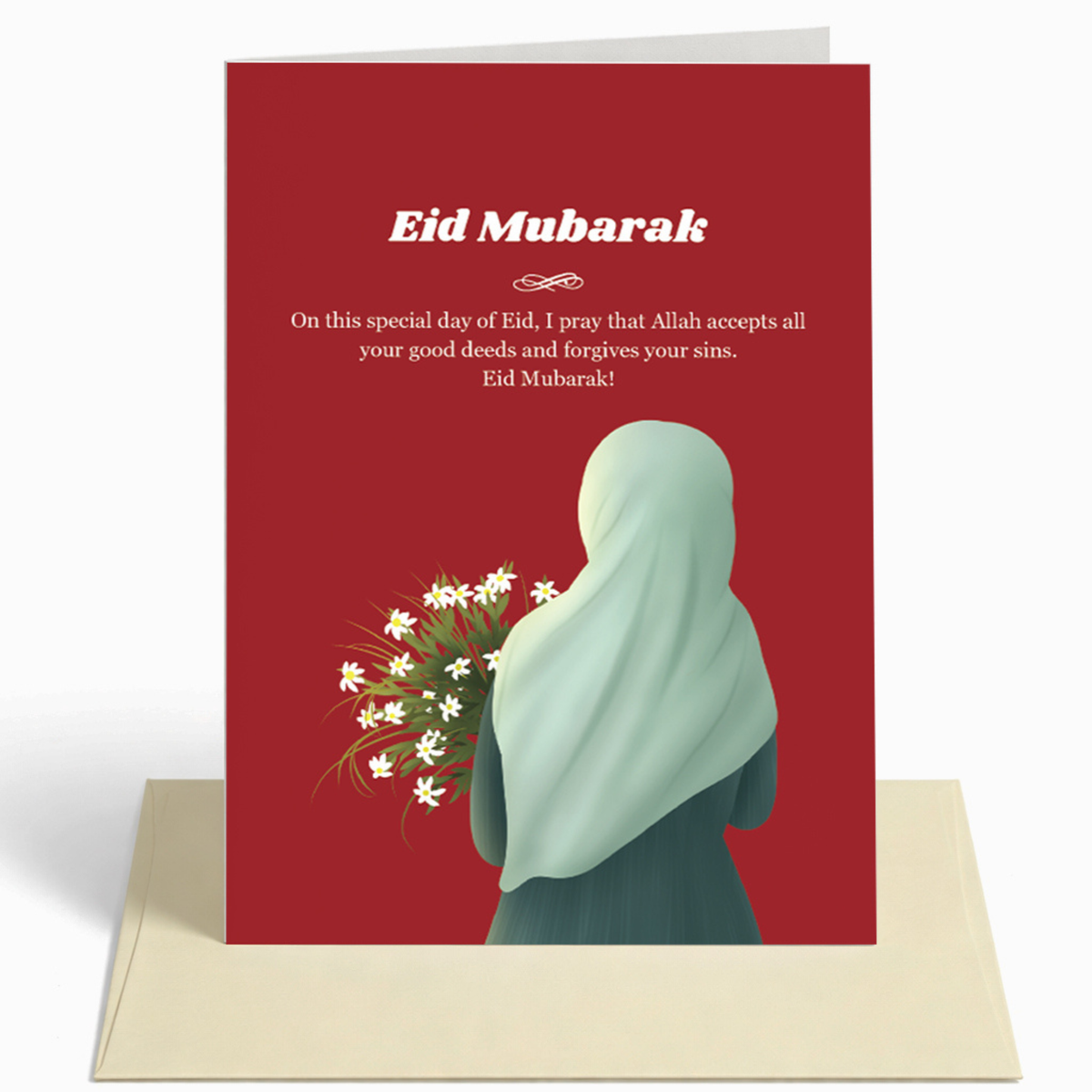 Eid Mubarak Islamic Greeting Card