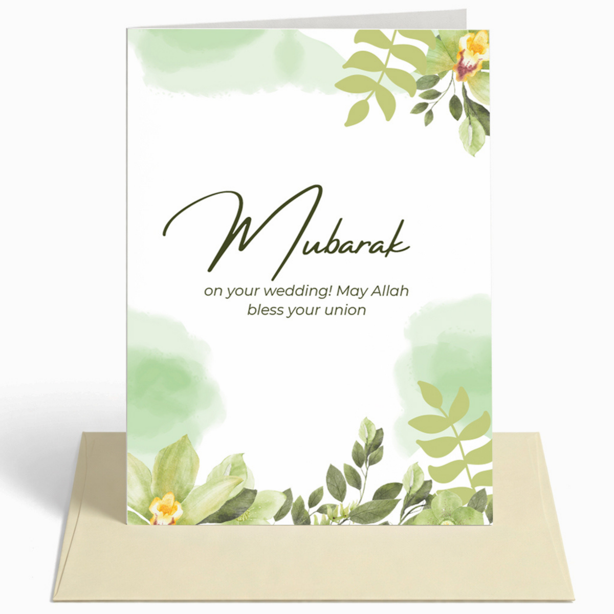 Mubarak on Your Wedding Islamic Greeting Card | Islamic Wedding Greeting Card