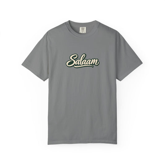 Salaam Script T-Shirt — Casual Islamic Greeting Tee