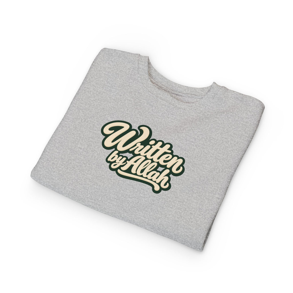 Toddler Sweatshirt - "Written by Allah" Cute Islamic Kids Crewneck, Nursery Gift for Muslim Toddlers