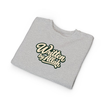 Toddler Sweatshirt - "Written by Allah" Cute Islamic Kids Crewneck, Nursery Gift for Muslim Toddlers