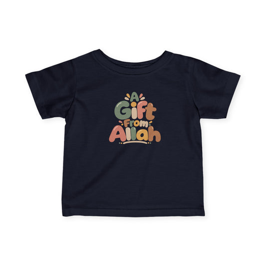 Infant Tee — "A Gift From Allah" Cute Islamic Baby Shirt