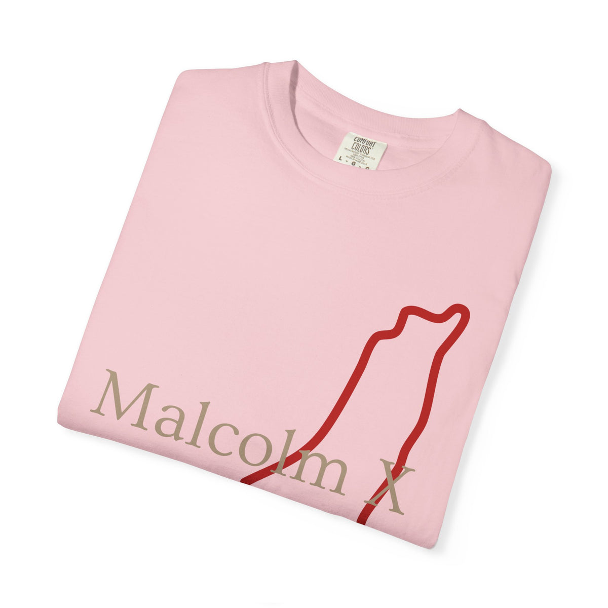 Malcolm X Palestine Quote Outline T-Shirt — Minimalist Palestine Solidarity Tee