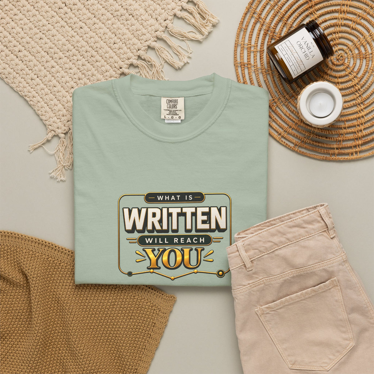 Inspirational 'Written Will Reach You' Graphic T-Shirt