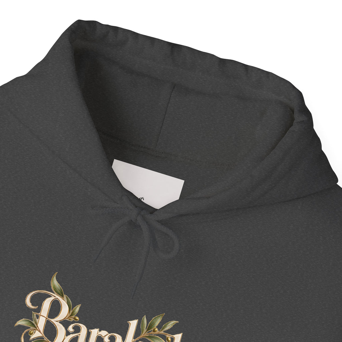 Floral Beach Hoodie — Vintage Script 'Beach' Graphic Pullover